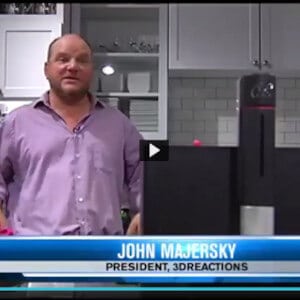 President of 3DReactions John Majersky featured in televised news