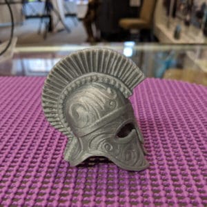 3D Printed Spartan Helmet side view