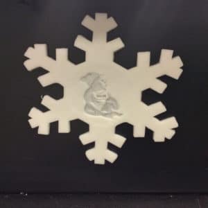 3D Printed Snowflake Ornament with Photo Relief