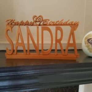 Custom 3D Printed Birthday Cake Topper