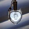 photo crystal heart keychain