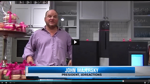 President of 3DReactions John Majersky featured in televised news